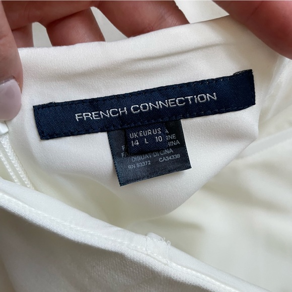 French Connection Whisper Bow Strapless Minidress in Summer White - Picture 4 of 9